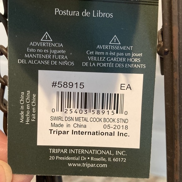 WROUGHT iron book holder/cookbook stand - Picture 3 of 7